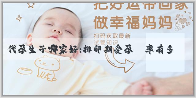 代孕生子哪家好:排卵期受孕機率有多大？如何把握排卵期？